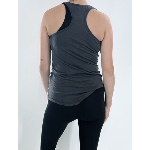 Nike Gray and White Printed Scoop Neck Sleeveless Tank Top Size XS - Picture 2 of 3